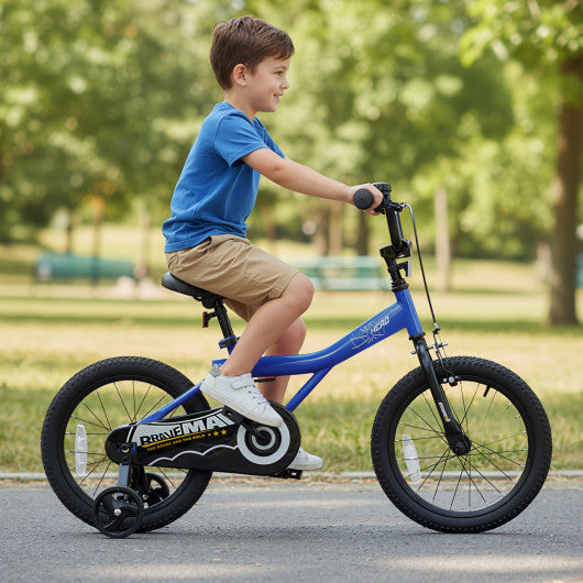 16-Inch Kids Bike with Removable Training Wheels Navy - Brave Hero