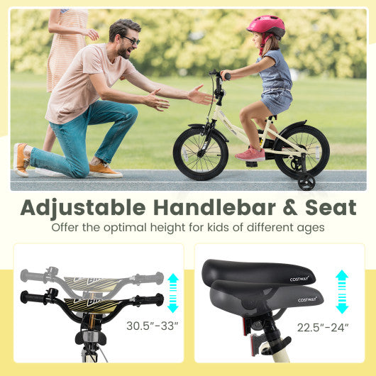 16 Inches Kids Bike Sport Bicycle with Removable Training Wheels