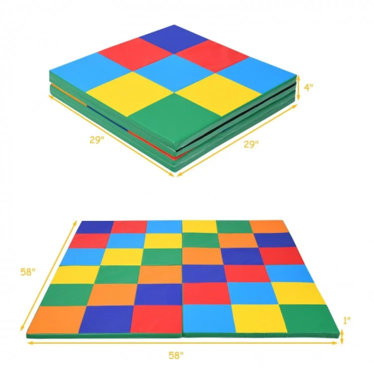 Multi-Colored 58 Inch Toddler Foam Play Mat