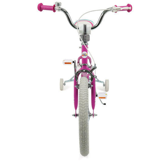 18 Inch Kids Bike for Aged 3-8 Years Old with Adjustable Handlebar Pink- Starlight Wave