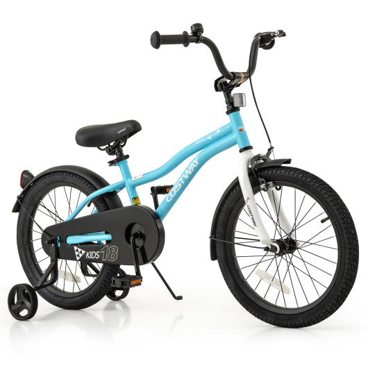 18-Inch Kids Bike for 4-8 Years Old Children Bicycle with Training Wheels