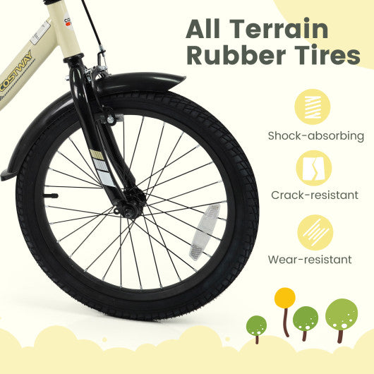 18 Inches Kids Bike Sport Bicycle with Removable Training Wheels