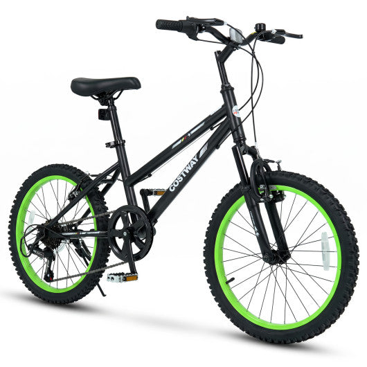 20 Inch Kids Mountain Bike with Adjustable Seat-Black