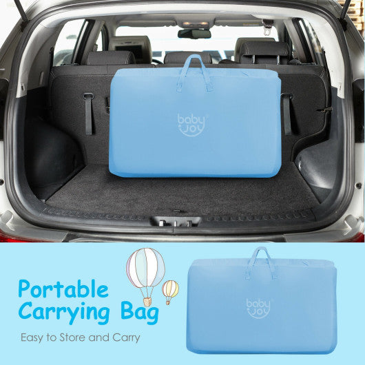 Travel Portable Baby Bed Side Sleeper Bassinet Crib with Carrying Bag-Blue