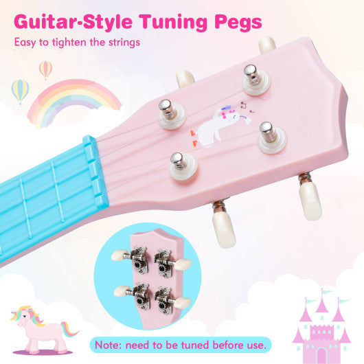 21 Inch Children Mini Ukulele with 4 Nylon Strings and 12 Frets