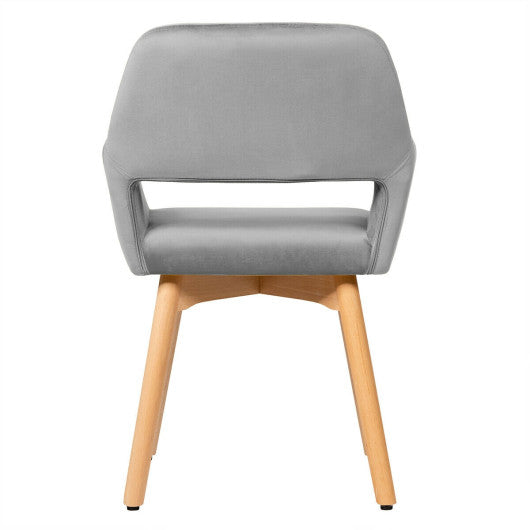Set of 2 Modern Accent Armchairs-Gray
