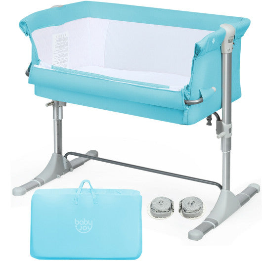 Travel Portable Baby Bed Side Sleeper Bassinet Crib with Carrying Bag-Green