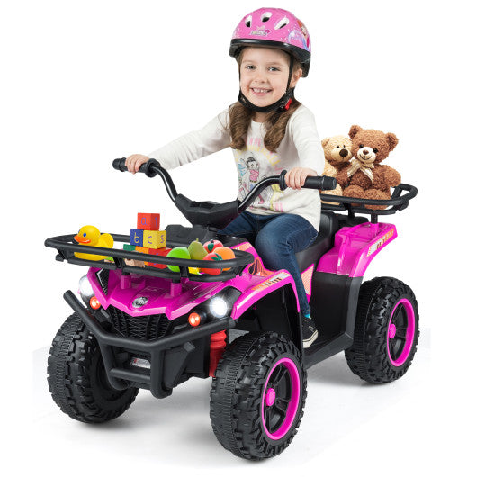 24V Electric Ride On Quad with LED Headlights-Pink