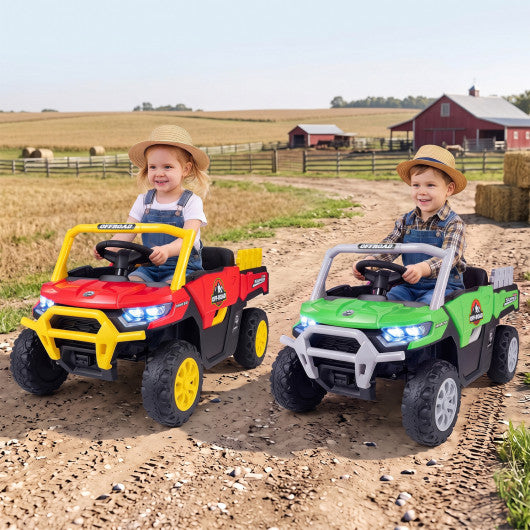 24V Ride On Dump Truck Car Off-Road with Remote Control and Music-Green