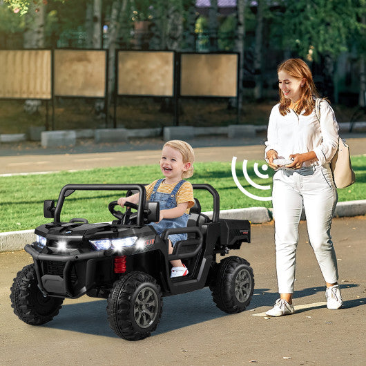 24V Ride On Kids Car with Dump Bed and Remote Control-Black