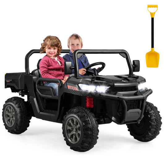 24V Ride On Kids Car with Dump Bed and Remote Control-Black