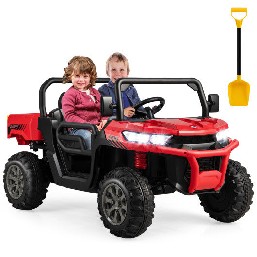 24V Ride On Kids Car with Dump Bed and Remote Control-Red