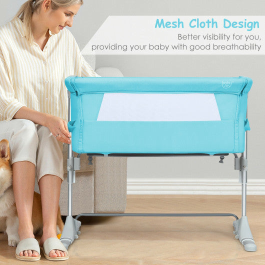Travel Portable Baby Bed Side Sleeper Bassinet Crib with Carrying Bag-Green