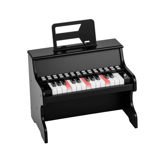 25 Keys Kids Piano Keyboard with Adjustable Speed and Teaching Mode-Black