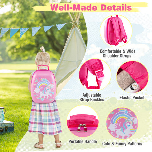 2 Pieces Kids Carry-on Luggage Set with 12 Inch Backpack-White