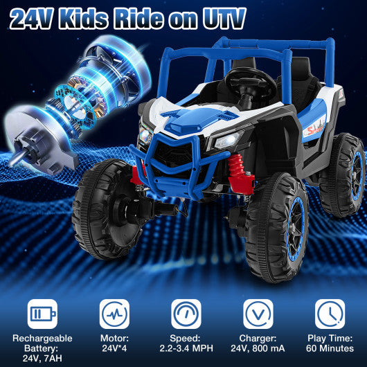 2-Seater Kids Ride on UTV with 2.4G Remote Control for over 3 Years Old Children-Navy