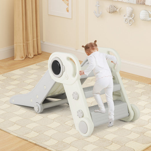 2 in 1 Baby Slide with Climber for Toddlers Age 18+ Months-Gray