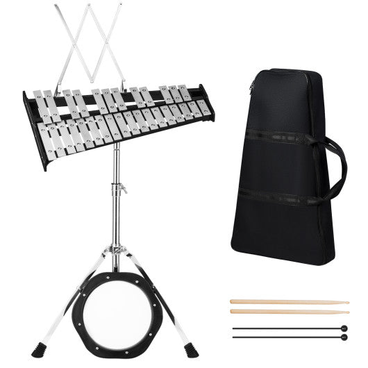 30 Notes Percussion with Practice Pad Mallets Sticks Stand