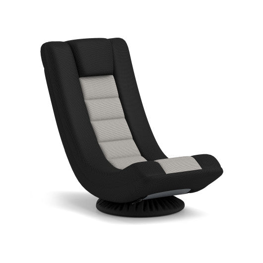 360¡ã Swivel Gaming Chair with 4 Adjustable Position-Black and Gray