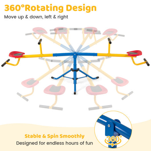 360¡ãRotation Kids Seesaw Swivel Teeter Totter Playground Equipment
