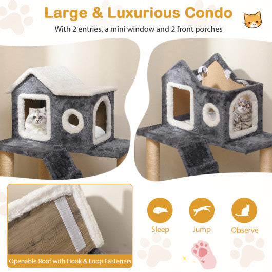 36 Inch Tower Condo Scratching Posts Ladder Cat Tree