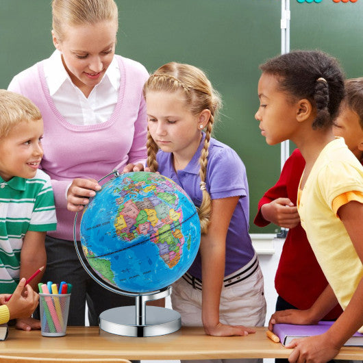 3-in-1 Illuminated World Globe with Stand and 88 Constellations