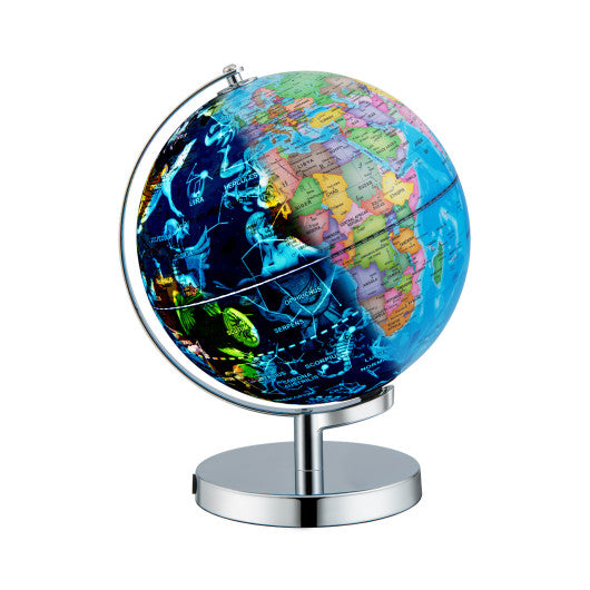 3-in-1 Illuminated World Globe with Stand and 88 Constellations