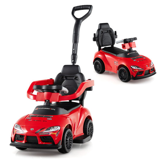 3-in-1 Toyota Licensed Foot-to-Floor Stroller Sliding Walking Toy-Red