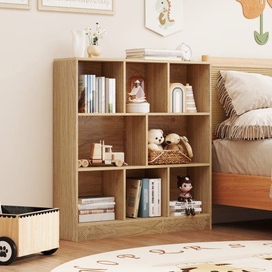 41 Inches 8-Cube Freestanding Bookcase for Kids-Natural