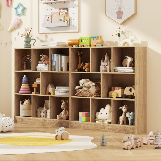 41 Inches 8-Cube Freestanding Bookcase for Kids-Natural