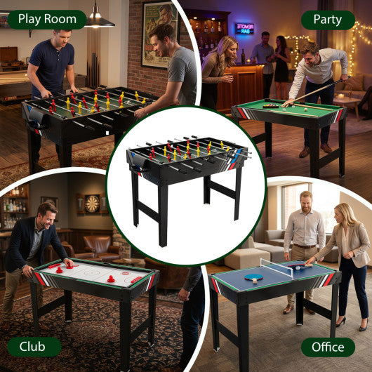 4-in-1 Multi Game Table with Pool Billiards