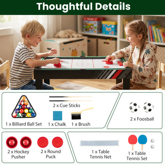 4-in-1 Multi Game Table with Pool Billiards