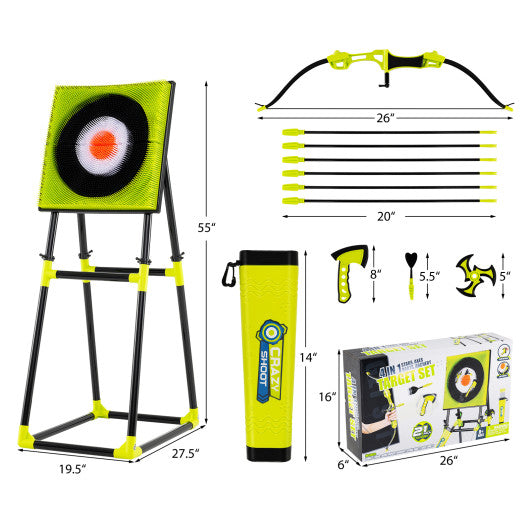4 in 1 Throwing Target Set Kids Throwing Game with Bristle Target