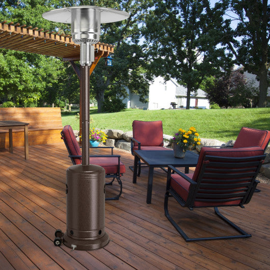 50000 BTU Garden Propane Standing LP Gas Steel Accessories Heater-Bronze