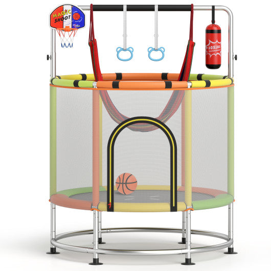 55 inches Kids Trampoline Gift for for 3-6 Years Old Boys and Girls-Green