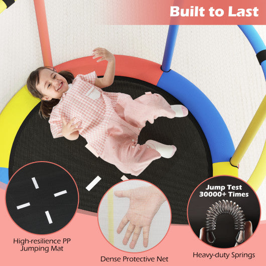 55 inches Kids Trampoline Gift for for 3-6 Years Old Boys and Girls-Red