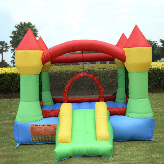 Inflatable Bounce House Jumper with Slide & 480 W Blower