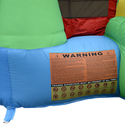 Inflatable Bounce House Jumper with Slide & 480 W Blower
