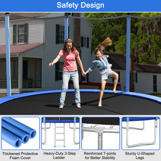 Outdoor Trampoline with Safety Closure Net-16 ft