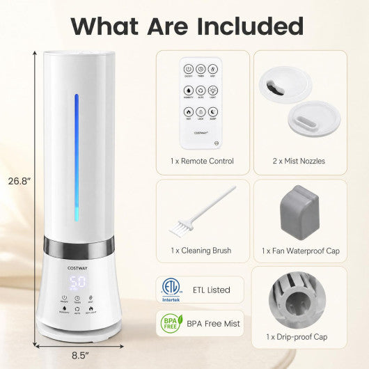 5.5L Cool Mist Humidifiers with Remote Control and 12 Hours Timer
