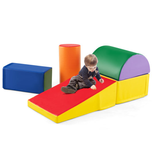 5-Piece Kids Climb and Crawl Activity Playset-Multicolor