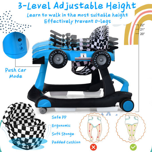 5-in-1 Baby Walker with Adjustable Height and Speed for Boys Girls 6-18 Months
