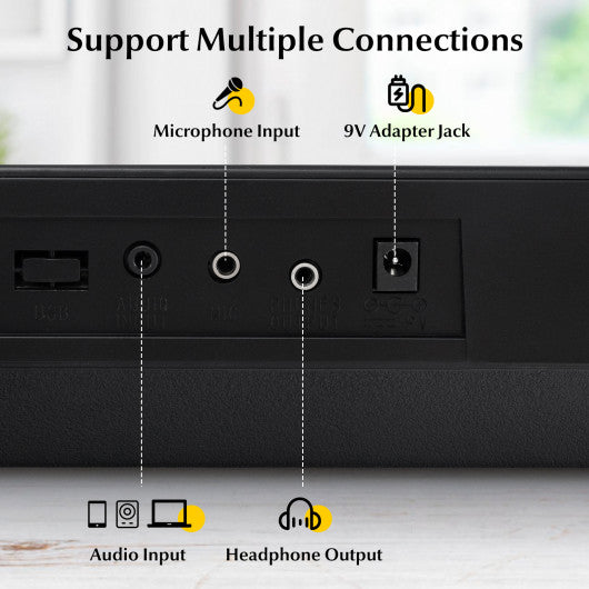 61-Key Electronic Keyboard Piano with 3 Teaching Modes LED Display and Dual Keyboard