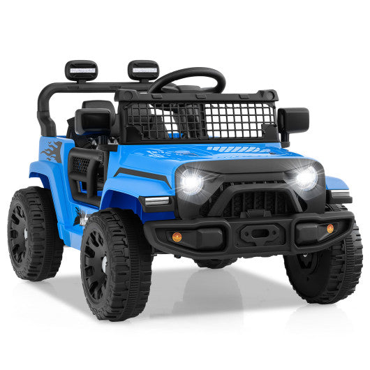 12V Kids Ride on Truck Car Battery Powered Electric Vehicle-Navy