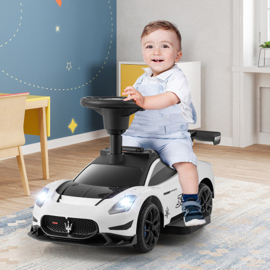 6V Electric Kids Ride on Push Car Maserati Licensed with Foot Pedal and Music-White
