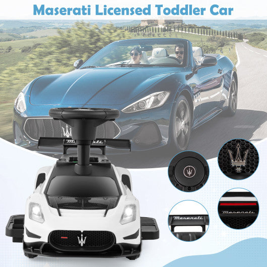 6V Electric Kids Ride on Push Car Maserati Licensed with Foot Pedal and Music-White