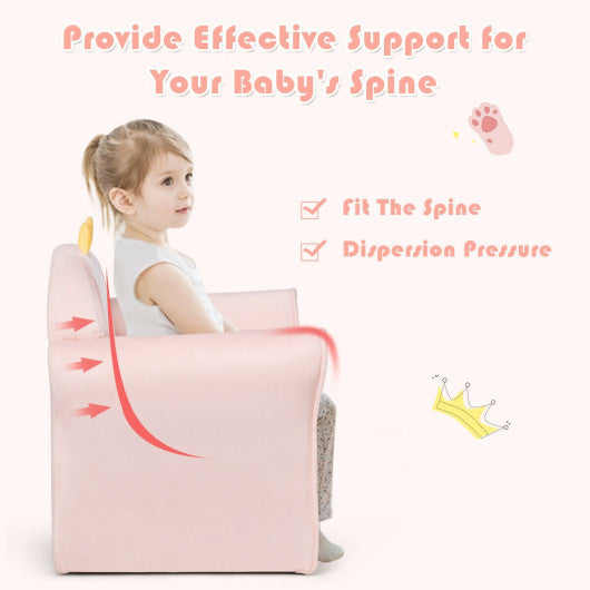 Kids Lamb Sofa Children Armrest Couch