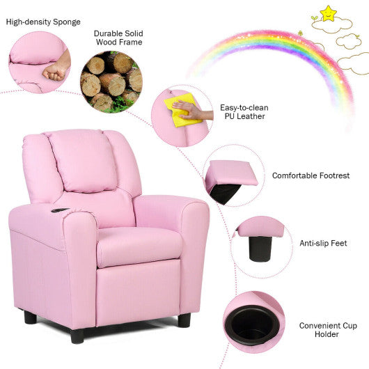 Kids Recliner Armchair Sofa-Pink