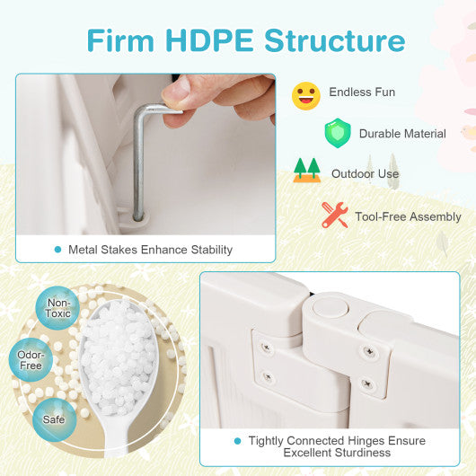 6 Feet Kids Oval Sandbox with Built-in Corner Seat and Bottom Liner-White