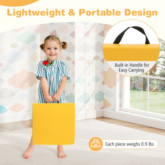 6 PCS Square Floor Cushions 16 Inch Soft Sponge Floor Pillows-Multicolor